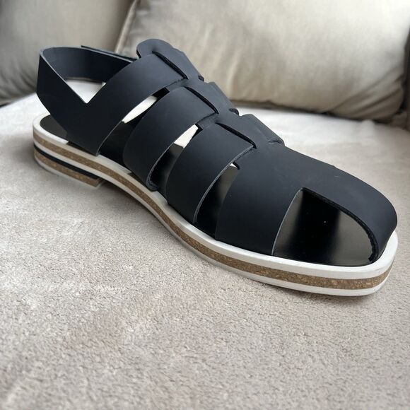NEW Robert Clergerie Bruce Black Nubuck Leather Sandals Men EU‎ 42 US 9 Casual main image 7